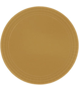 Amscan Inc. 9 Inch Paper Plates 8/pk-Gold