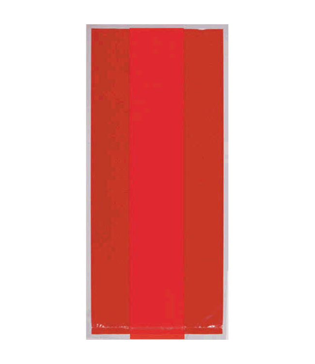 Amscan Inc. Large Cello Party Bag (11 1/2X5X3 1/4) Inch  25/pk-Apple Red