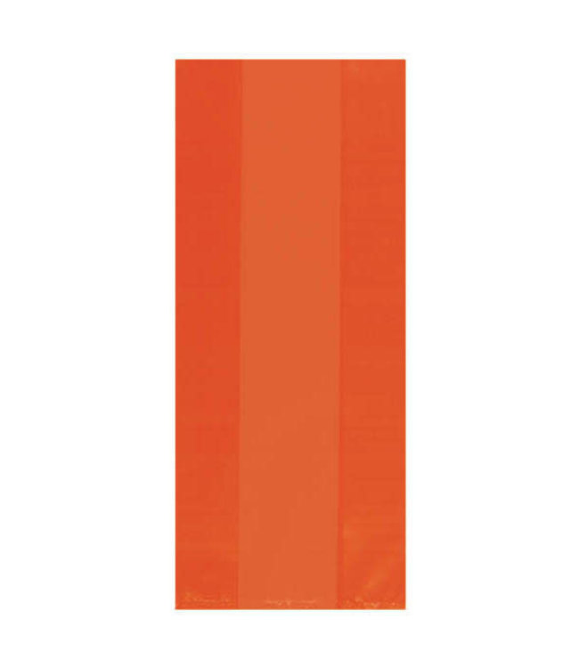 Amscan Inc. Large Cello Party Bag (11 1/2X5X3 1/4) Inch  25/pk - Orange Peel