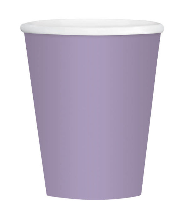 Amscan Inc. 9 oz Paper Cups 8/pk-Lavender