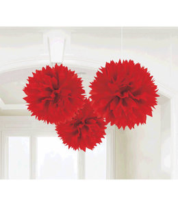 Amscan Inc. Paper Fluffy Decorations Red