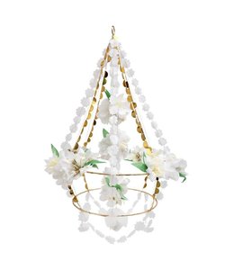 Meri Meri Blossom Chandelier (19x28x19) Inches-White