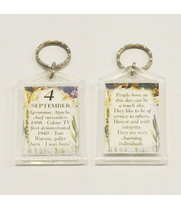 History & Heraldry The Day You Were Born Keyring - Sep 4