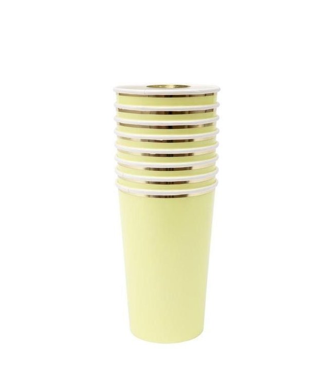 Meri Meri Pale Yellow Highball Cups