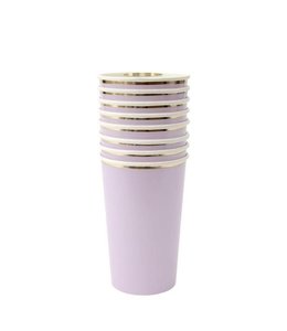 Meri Meri Highball Cups (3.375 x 5.125 x 3.375) Inches 8/pk-Lilac
