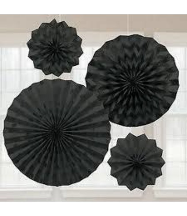 Amscan Inc. Glitter Fans-Black