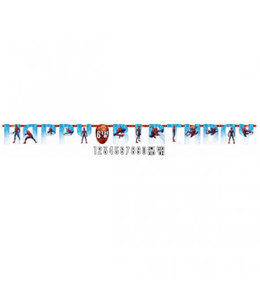 Amscan Inc. Spider Man-Jumbo Letter Banner Add An Age 10 1/2 ft x 10 Inches