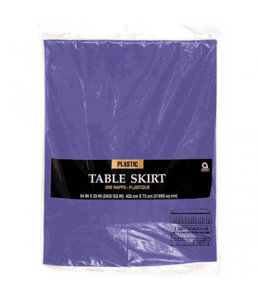 Amscan Inc. Plastic Table Skirts-14 Ft. X 29 Inches New Purple