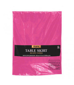 Amscan Inc. Plastic Table Skirts - 14 Ft. X 29 '' Bright Pink 36