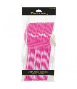 Amscan Inc. Spoons 20 Count - Bright Pink