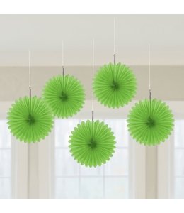 Amscan Inc. Mini Fan Deco 5/pk-Kiwi Green