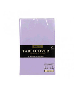 Amscan Inc. Plastic Round Table Cover 84 Inches-Lavender
