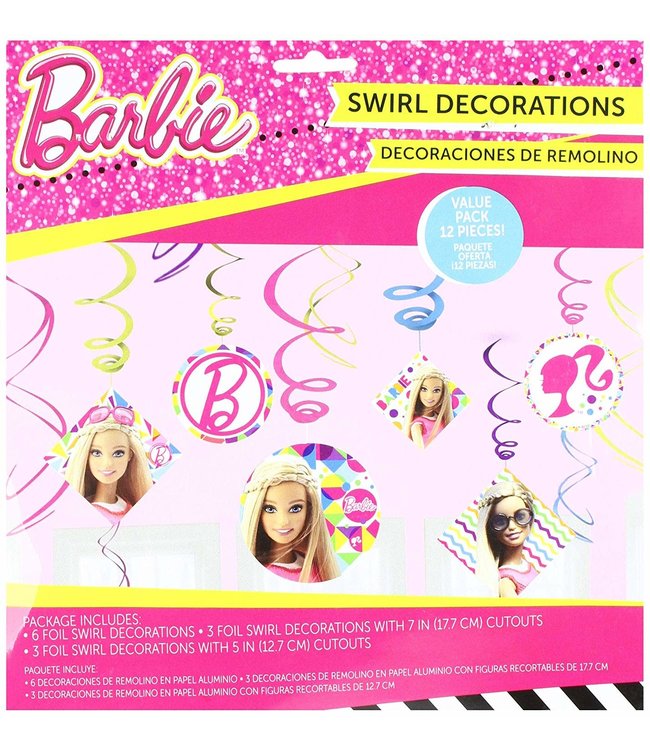 Party City Barbie Sparkle - Swirl Decorations