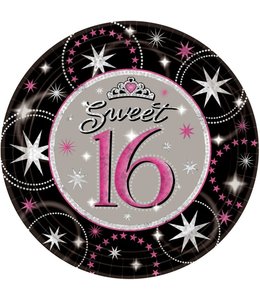 Amscan Inc. Sweet 16 Sparkle-Plates  9"