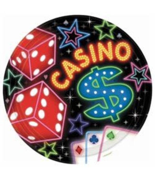 Amscan Inc. Casino Plate 7"
