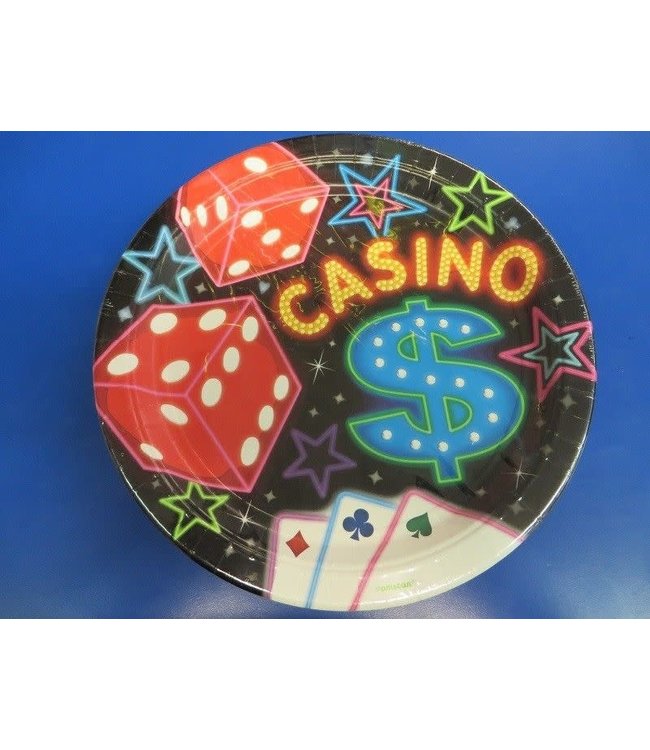 Amscan Inc. Casino Plate 9"