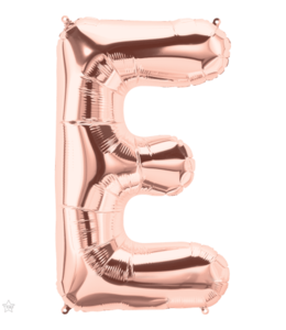 North Star Balloons 34'' Balloon Letter E Rose Gold