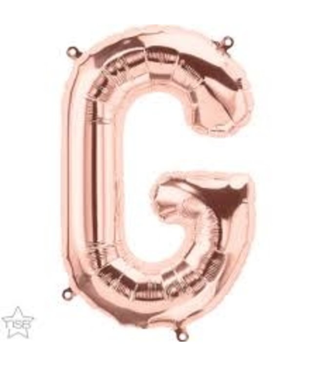North Star Balloons 34'' Balloon Letter G Rose Gold