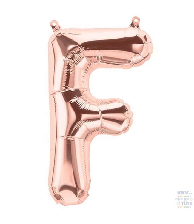 North Star Balloons 34 Inch Balloon Letter F Rose Gold