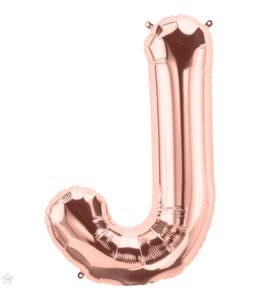 North Star Balloons 34'' Balloon Letter J Rose Gold