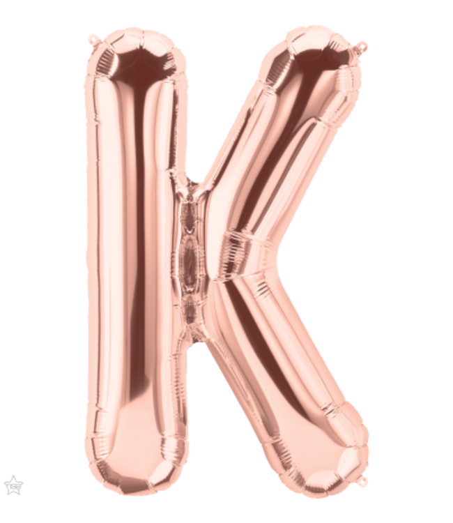 North Star Balloons 34 Inch Balloon Letter K Rose Gold