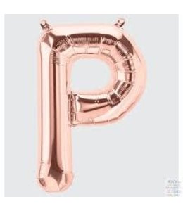 North Star Balloons 34'' Balloon Letter P Rose Gold