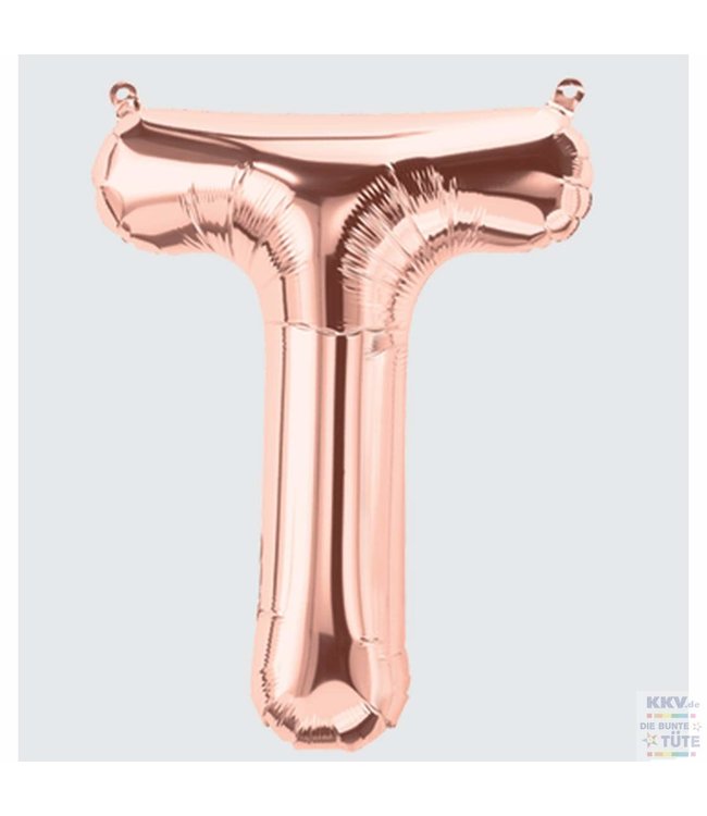 North Star Balloons 34 Inch Balloon Letter T Rose Gold