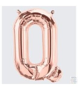 North Star Balloons 34'' Balloon Letter Q Rose Gold