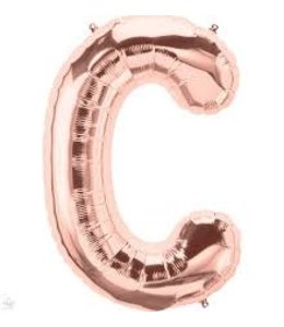 North Star Balloons 34 Inch Balloon Letter C Rose Gold