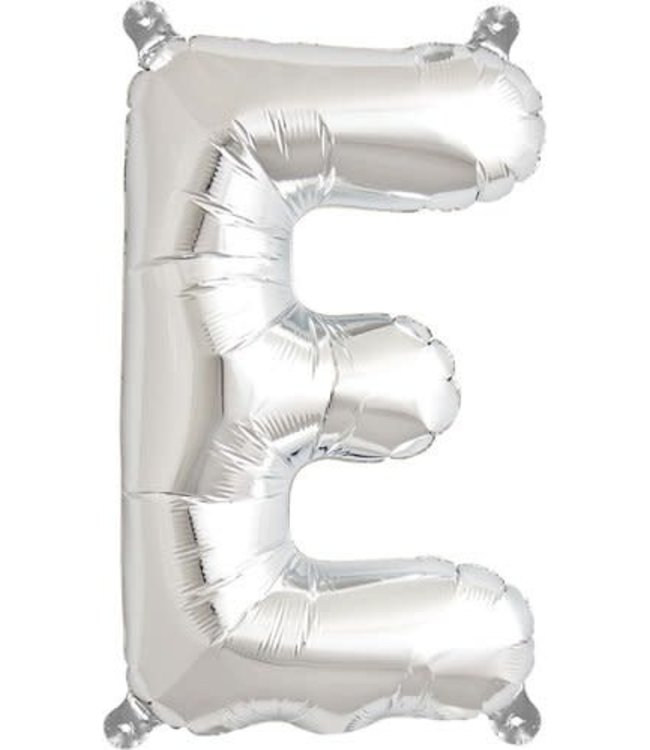 North Star Balloons 16 Inch Airfill Balloon Letter E Silver