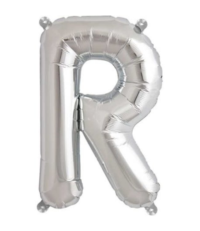 North Star Balloons 16 Inch Airfill Balloon Letter R Silver