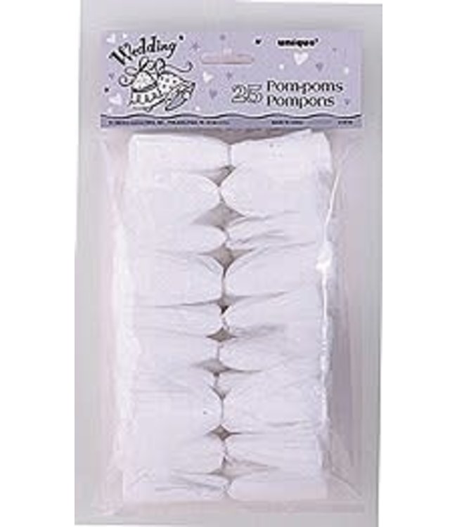 Unique Pom Poms - Silver Wedding