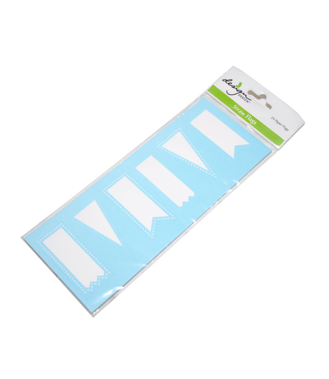 Design Design Straw Flags Light-Blue