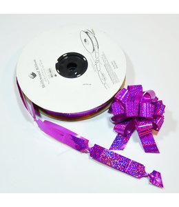 Hollywood Ribbon Pull String Bow-Shiny  Fuschia