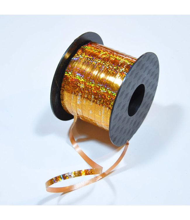 Hollywood Ribbon Holographic Ribbon Orange 3/16