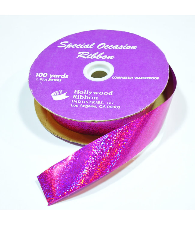 Hollywood Ribbon Holographic Ribbon Fuschia 1 1/4