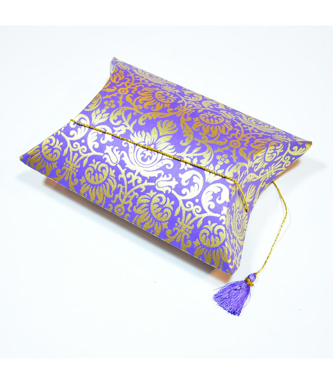 Zarine Baxter Gift Pouch-Collapsible Purple & Gold