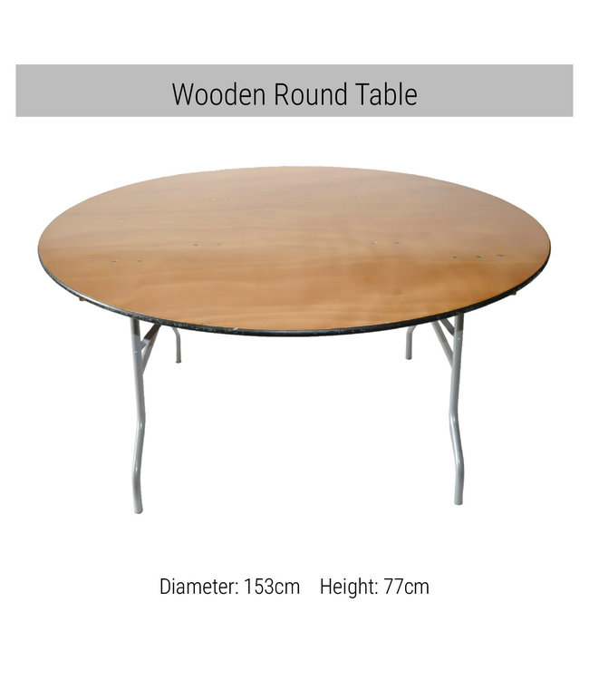 Table-Round Plywood (183cm/60Inch)-WH List