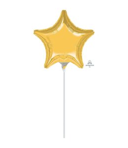Anagram 9 Inch Mylar Balloon - Gold Star Flat