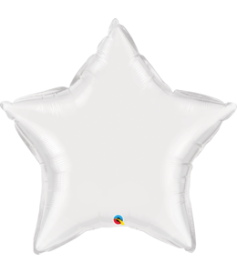 Qualatex 36 Inch Mylar Balloon - Jumbo Star White Flat