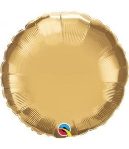 Qualatex 18 Inch Mylar Balloon Round - Chrome Gold