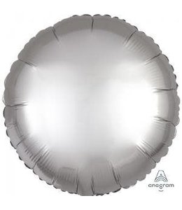 Anagram 18 Inch Mylar Balloon Round - Luxe Platinum Flat