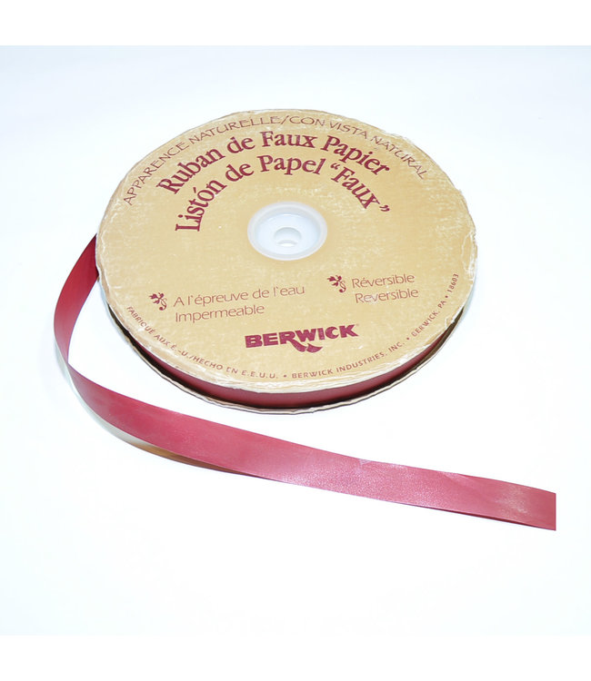 Summerfield Packaging Memphis Paper Faux Ribbon 3/4 Inch X 100 Yard s-Burgundy