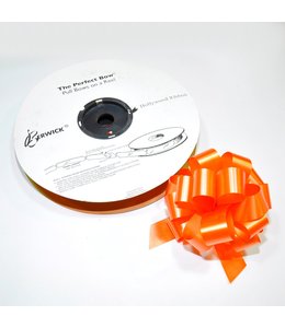 Hollywood Ribbon Pull String Bow Matt - Orange