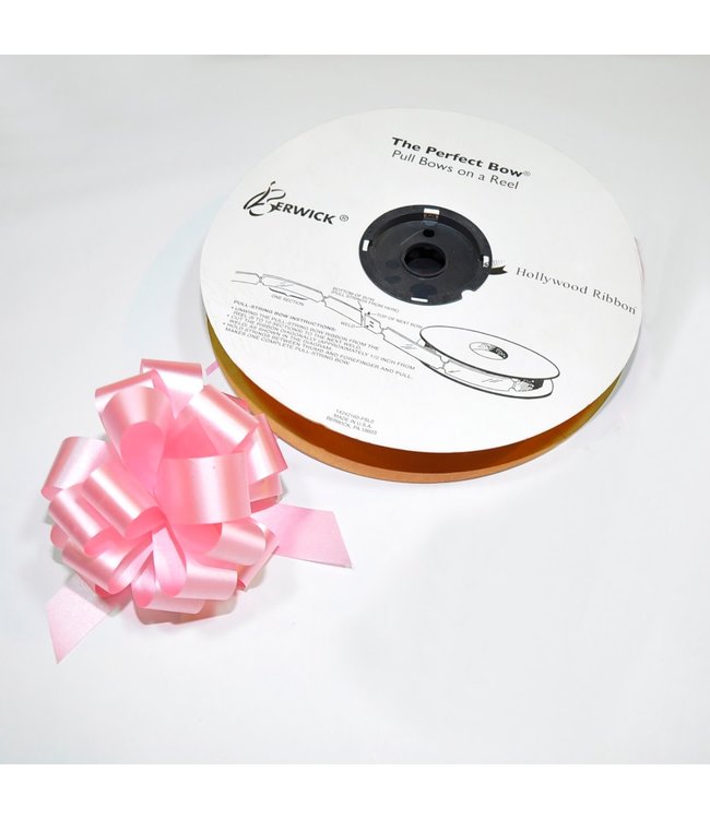 Hollywood Ribbon Pull String Bow Matt Roll - Pink