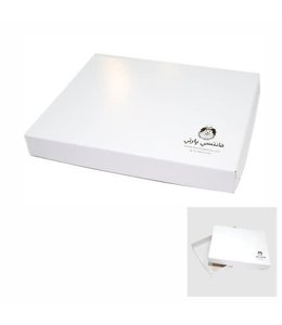 Global Wrap 2 Piece Apparel White Cardboard Box - 10 x 8 x 1.25 inch 1/pk