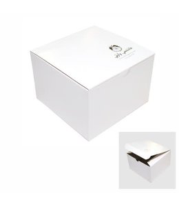 Global Wrap White Folding Cardboard Box - 6 x 6 x 4 Inch 1Pc