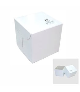 Global Wrap 2 Piece White Cardboard Box - 6 x 6 x 6 inch 1/Pk