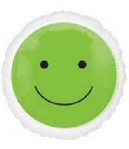 Anagram 18 Inch Mylar Balloon-Lime Smiley Face