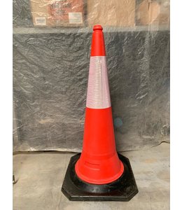Construction Cone 1m high-White & Orange Rental